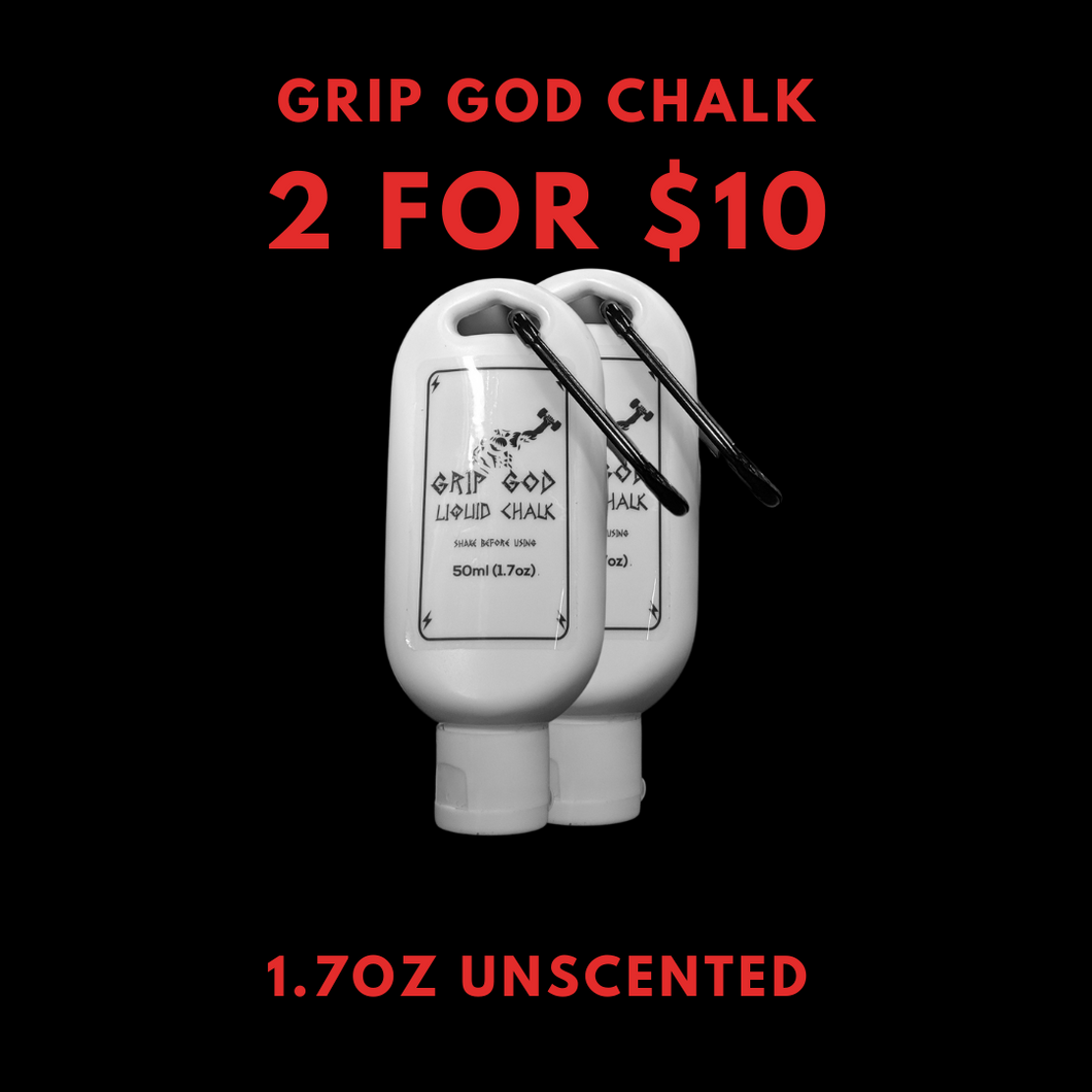 2 FOR $10 | DEAL GRIP GOD (Unscented) Liquid Chalk For Deadlifts and Home Gym